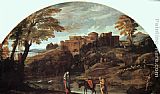 Presentation in The Temple And Flight to Egypt Paintings - The Flight into Egypt by Annibale Carracci